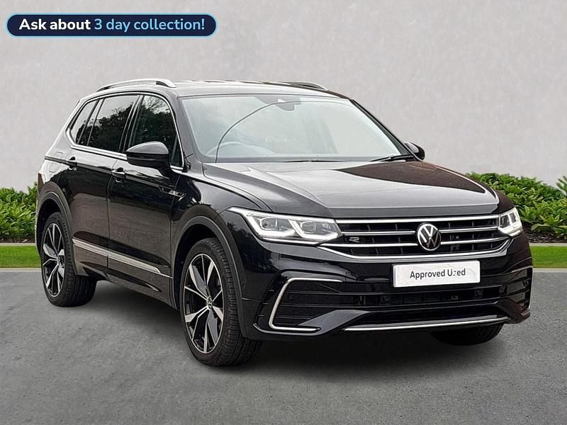 Black Used 2025 VW Tiguan Allspace R-line SUV | £34,582 (Fair price) - Image 1/4