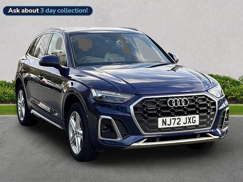 Blue Used 2022 Audi Q5 S-Line SUV | £28,501 (Fair price) - Image 1/4