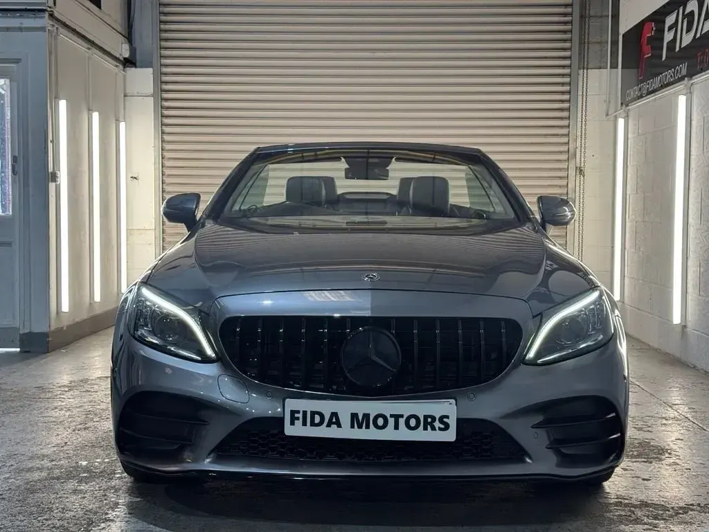 Used Mercedes C220 AMG line 194 HP (142 kW) 2019 Grey Cabriolet