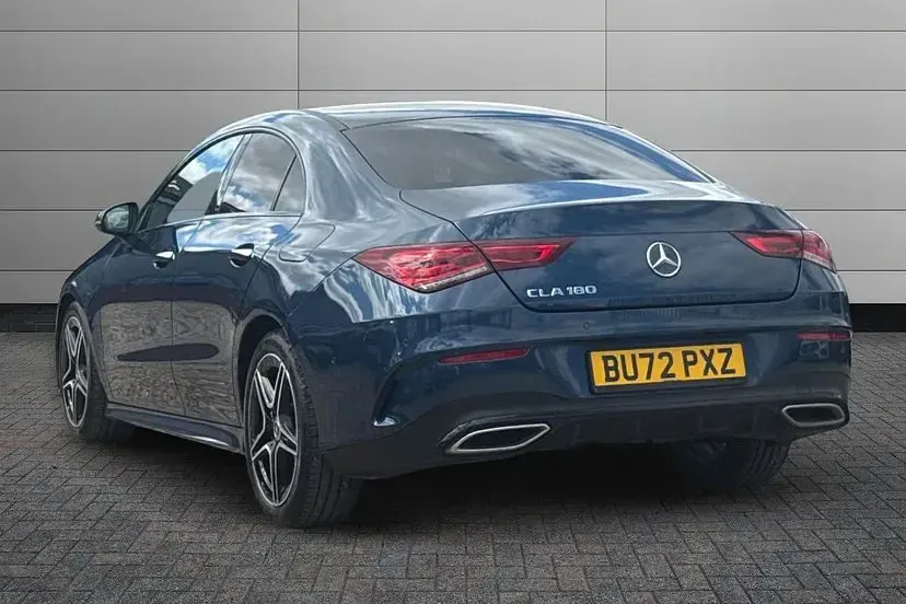 Used Mercedes CLA180 AMG line 134 HP (98 kW) 2022 Blue Coupe