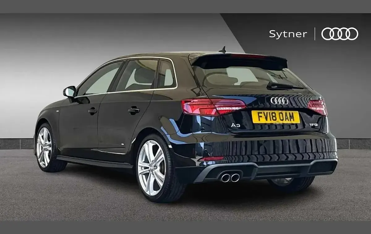 Used Audi A3 S-Line 150 HP (110 kW) 2018 Black Sedan