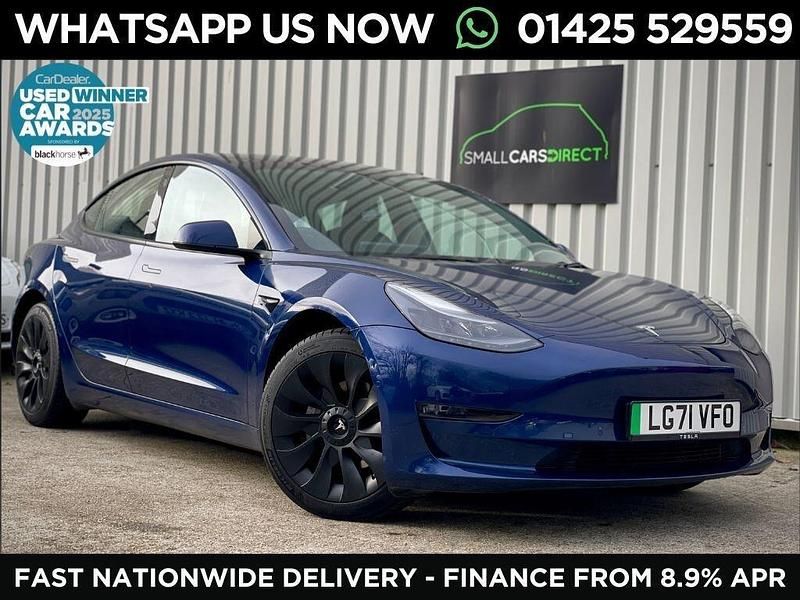 Used Tesla Model 3 Long Range AWD 366 kW (498 HP) 2021 Blue Sedan