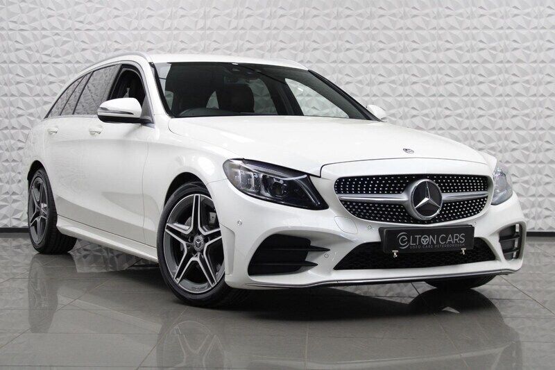 White Used 2019 Mercedes C200 AMG Line Premium Estate | £16,495 (Fair price) - Image 1/4