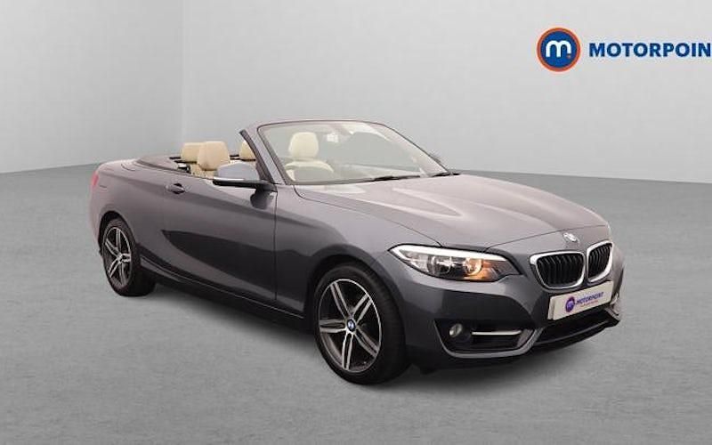 Used BMW 218 Sport Line 136 HP (100 kW) 2017 Grey Cabriolet
