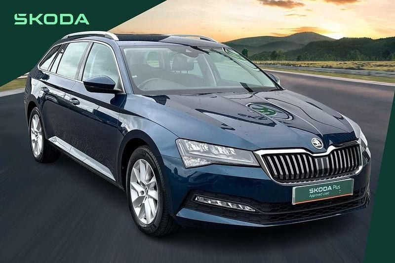 Blue Used 2023 Skoda Superb SE Estate | £22,299 (Fair price) - Image 1/4