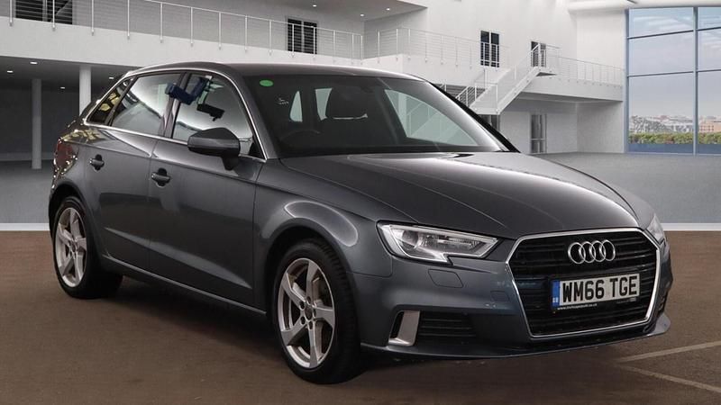 Grey Used 2017 Audi A3 Sportback Sport Hatchback | £7,494 (Good price) - Image 1/4