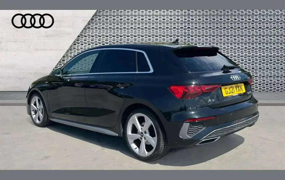 Used Audi A3 S-Line 147 HP (108 kW) 2021 Black Sedan