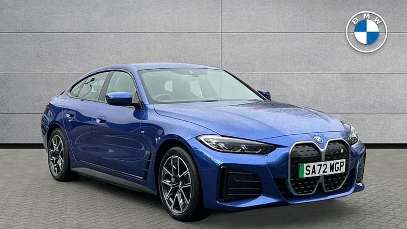 Blue Used 2022 BMW i4 M Sport Sedan | £26,553 (Fair price) - Image 1/4