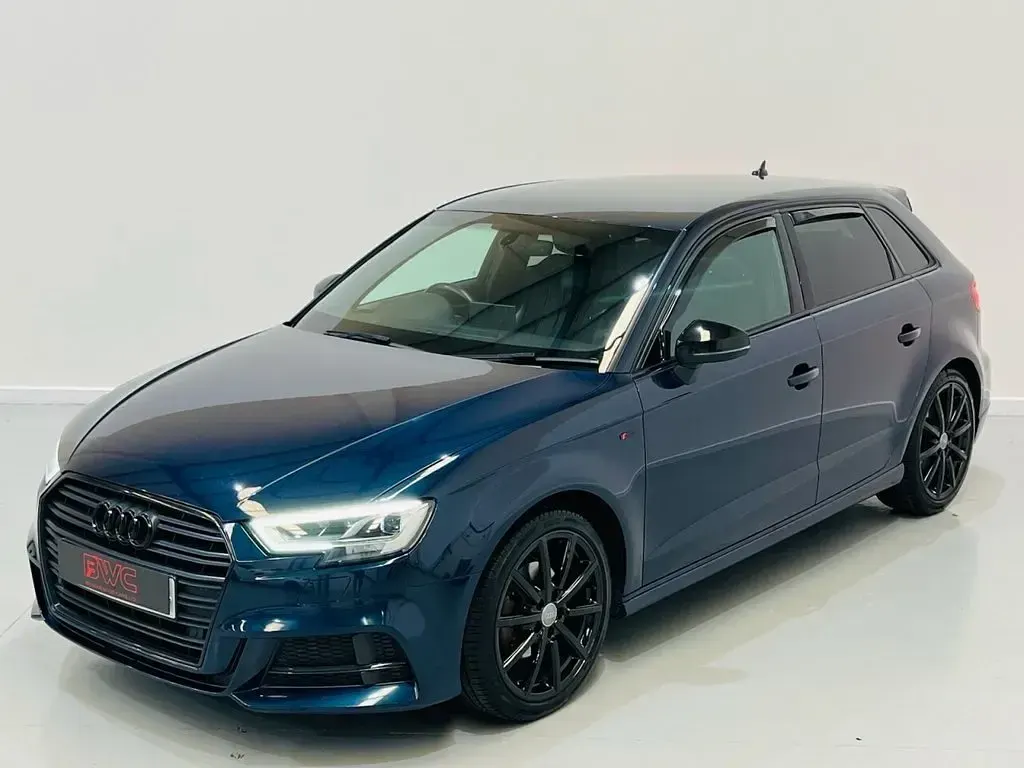 Used Audi A3 Sportback Black Edition 150 HP (110 kW) 2018 Blue Hatchback