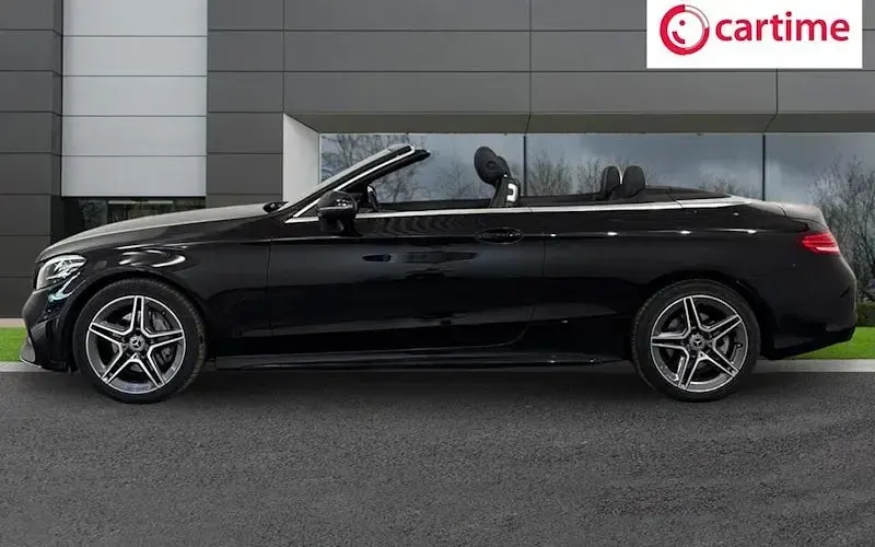 Used Mercedes C200 AMG line 198 HP (145 kW) 2019 Black Cabriolet