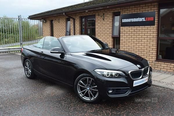 Black Used 2018 BMW 218 Sport Line Cabriolet | £11,950 (Fair price) - Image 1/4