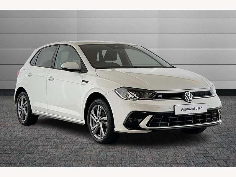 Pure white Used 2022 VW Polo R-line Hatchback | £15,490 (Good price) - Image 1/3