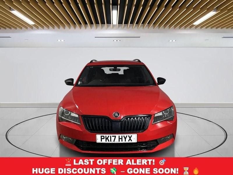 Red Used 2017 Skoda Superb SportLine Estate | £12,399 (Good price) - Image 1/3