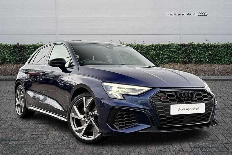 Blue Used 2023 Audi S3 Sportback Black Edition Hatchback | £29,495 (Fair price) - Image 1/4