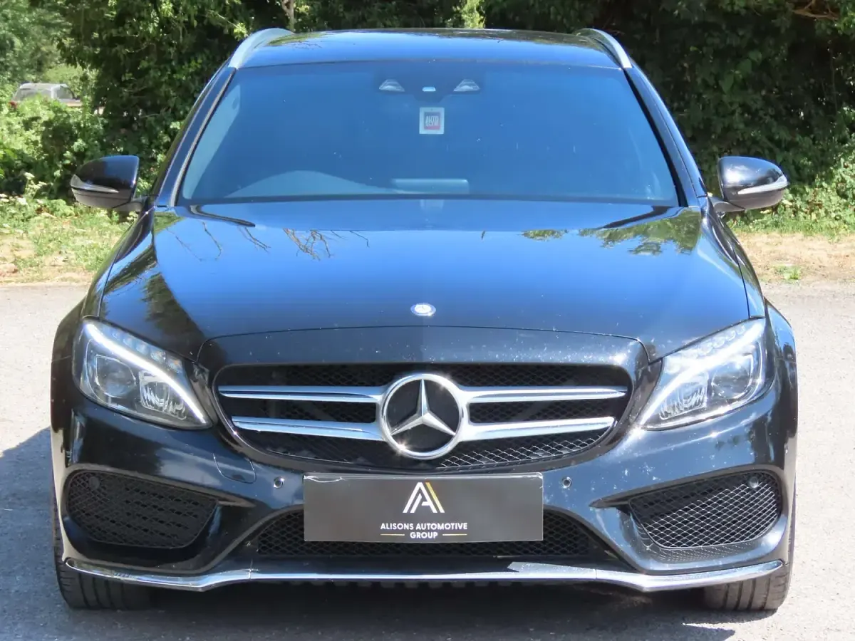 Used Mercedes C220 AMG line 170 HP (125 kW) 2015 Black Estate