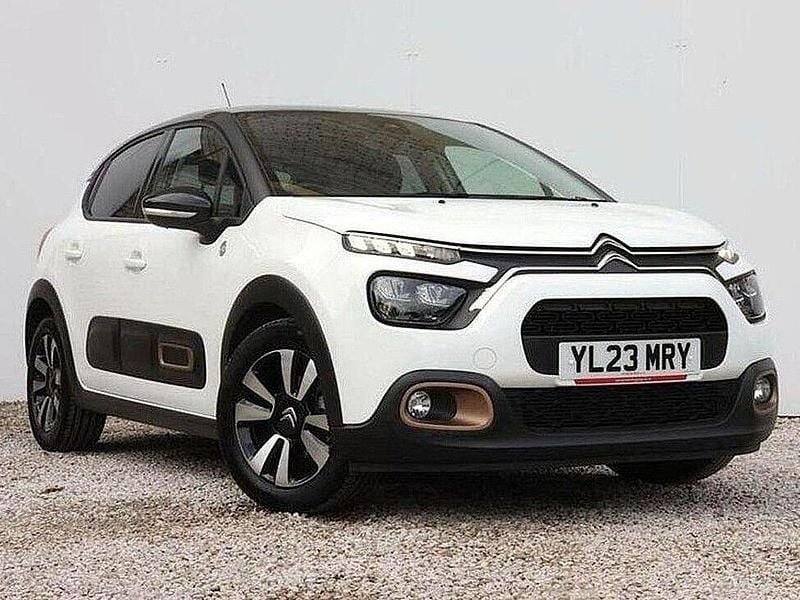 White Used 2023 Citroën C3 PureTech Hatchback | £11,595 (Fair price) - Image 1/3