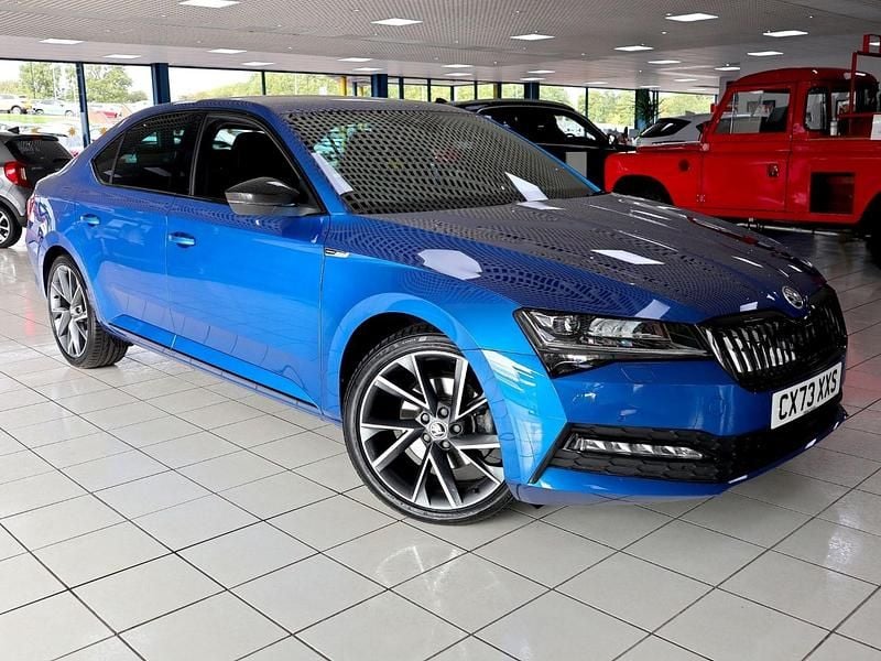 Blue Used 2023 Skoda Superb SportlinePlus Hatchback | £24,789 (Fair price) - Image 1/4