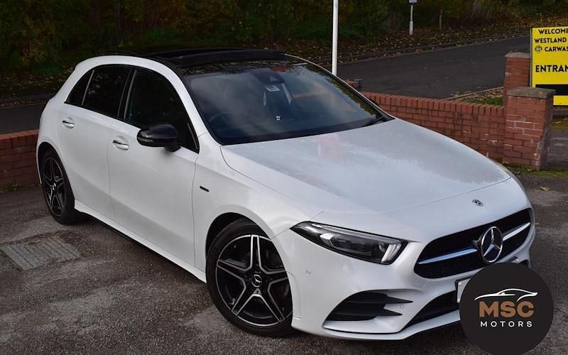 White Used 2021 Mercedes A180 AMG Line Premium Plus Hatchback | £20,995 (Expensive) - Image 1/4