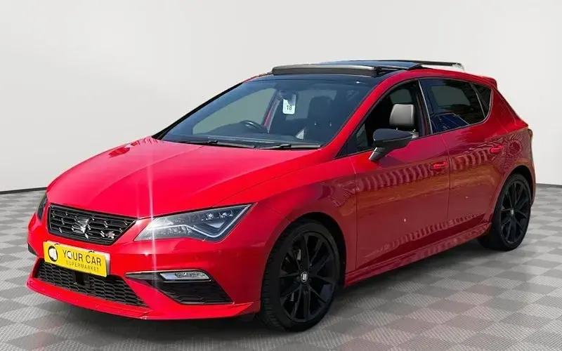 Used Seat Leon Black Edition 150 HP (110 kW) 2020 Red Hatchback