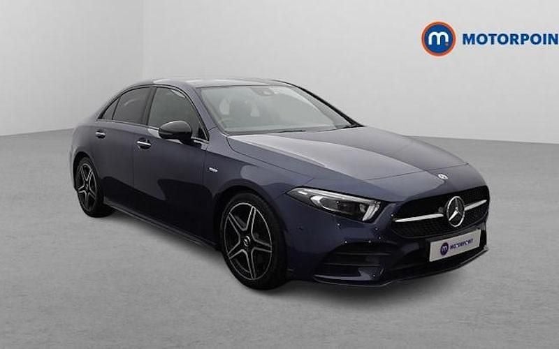 Blue Used 2022 Mercedes A200 AMG Line Premium Plus Sedan | £21,499 (Fair price) - Image 1/4