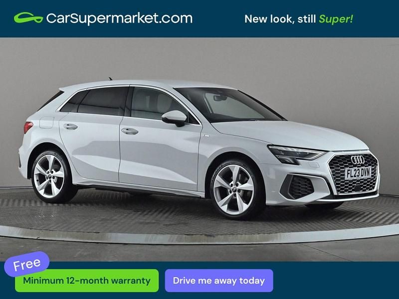 Used Audi A3 e-tron S-Line 2023 White Hatchback