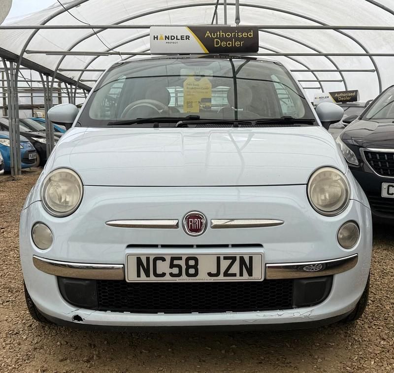 Used Fiat 500 Lounge 69 HP (50 kW) 2009 Blue Cabriolet
