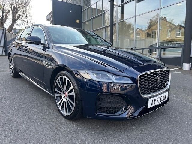 Blue Used 2021 Jaguar XF R-Dynamic Sedan | £23,595 (A bit pricey) - Image 1/4