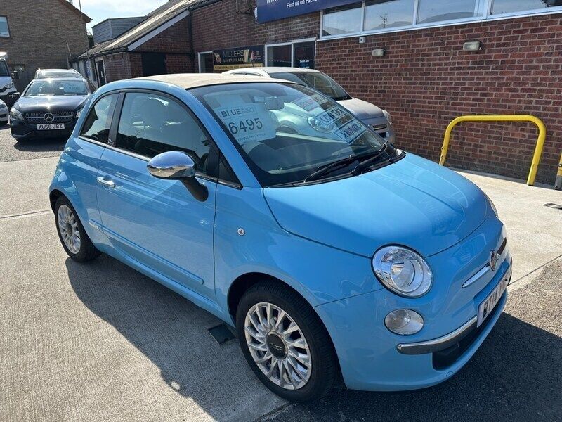 Blue Used 2014 Fiat 500 Pop Cabriolet | £6,495 (Fair price) - Image 1/4