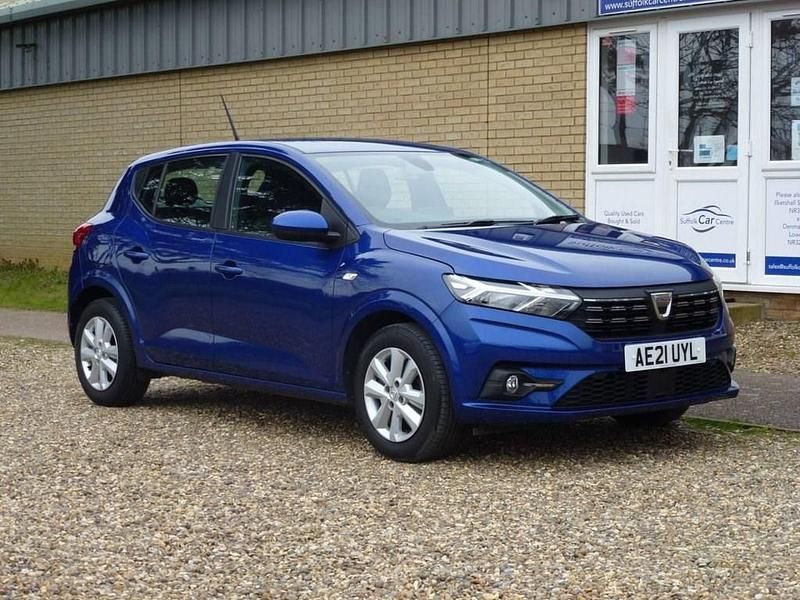 Used Dacia Sandero Comfort 100 HP (73 kW) 2021 Blue Hatchback