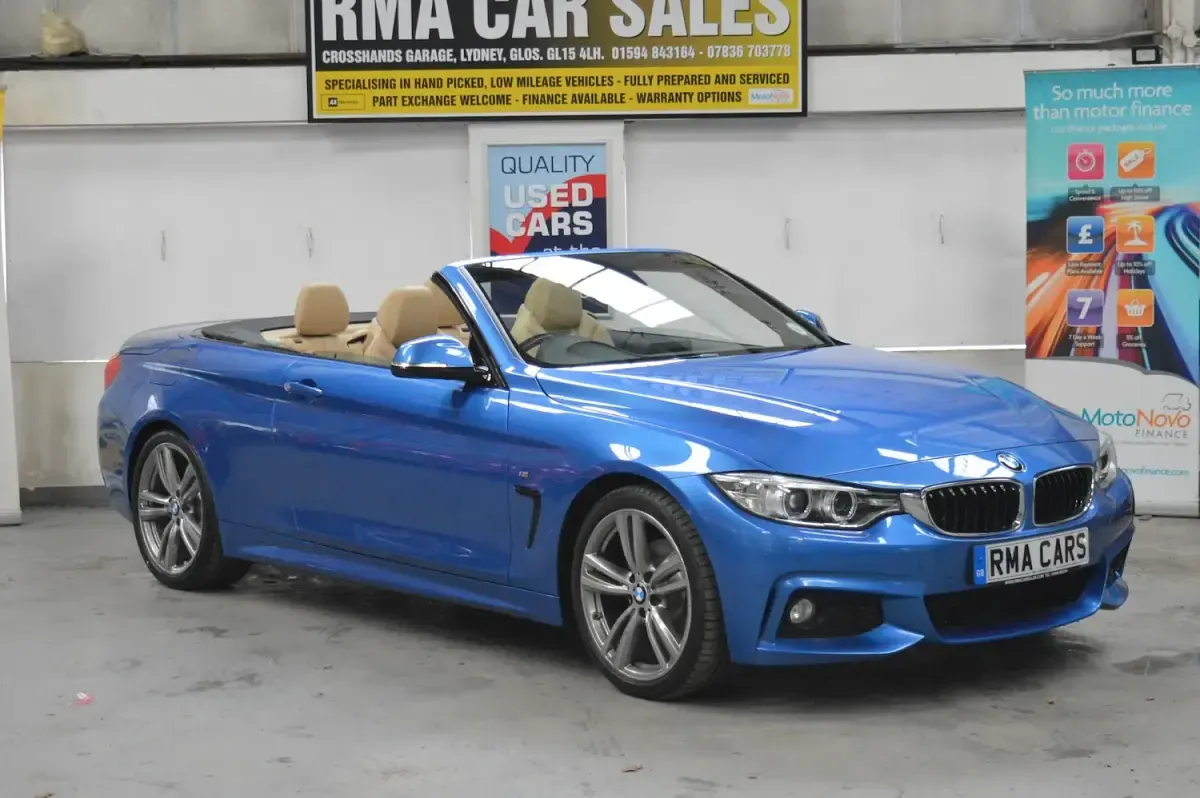 Used BMW 420 Cabriolet M Sport 181 HP (133 kW) 2014 Blue Cabriolet