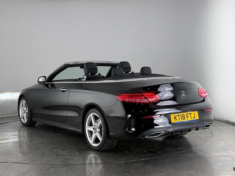 Used Mercedes C250 AMG line 204 HP (150 kW) 2018 Black Cabriolet