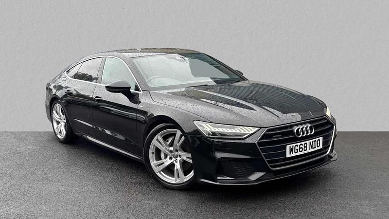 Black Used 2018 Audi A7 S-Line Hatchback | £22,920 (Fair price) - Image 1/4