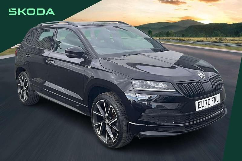 Black Used 2020 Skoda Karoq SportLine SUV | £23,190 (A bit pricey) - Image 1/4