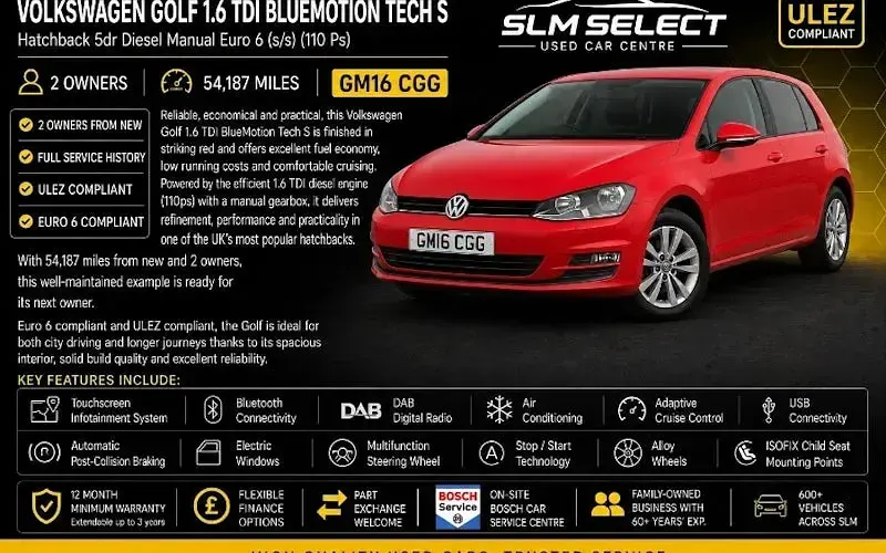 Begagnad VW Golf VII S 110 HK (80 kW) 2016 Halvkombi