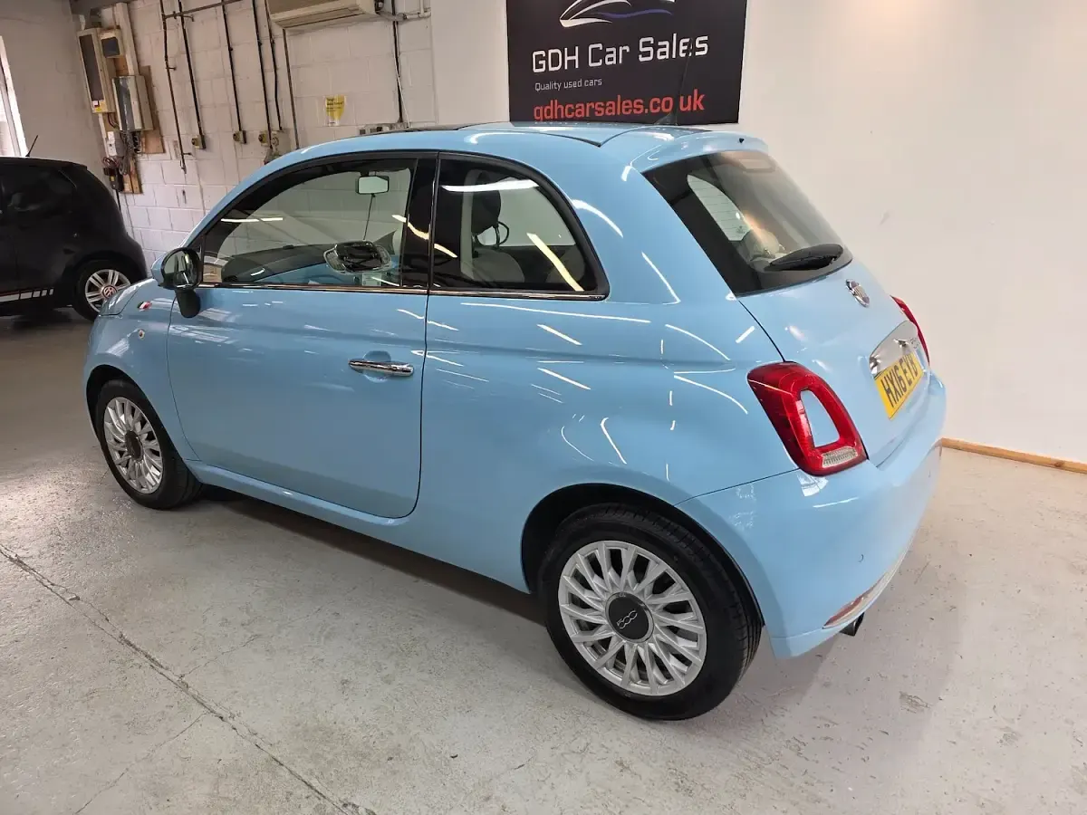 Used Fiat 500 Lounge 69 HP (50 kW) 2016 Blue Hatchback