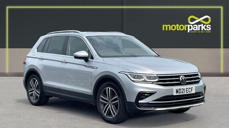 Silver Used 2021 VW Tiguan Elegance SUV | £22,895 (Fair price) - Image 1/4
