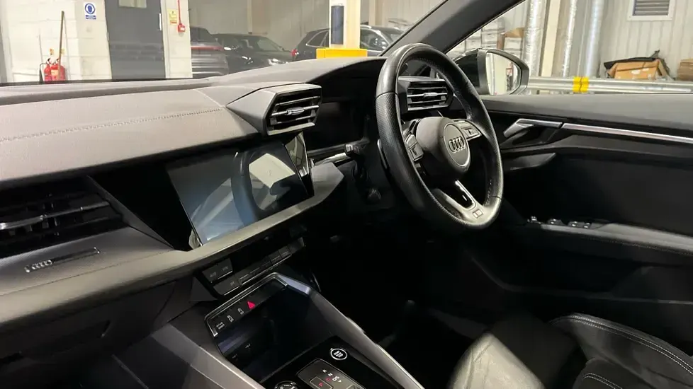 Used Audi A3 S-Line 150 HP (110 kW) 2021 Black Sedan