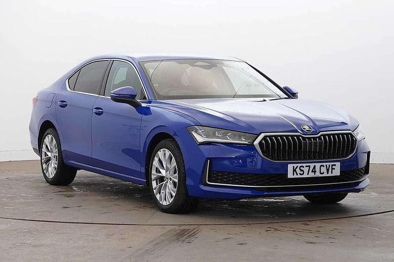 Energy blue Used 2024 Skoda Superb SE L Hatchback | £28,995 (Expensive) - Image 1/4