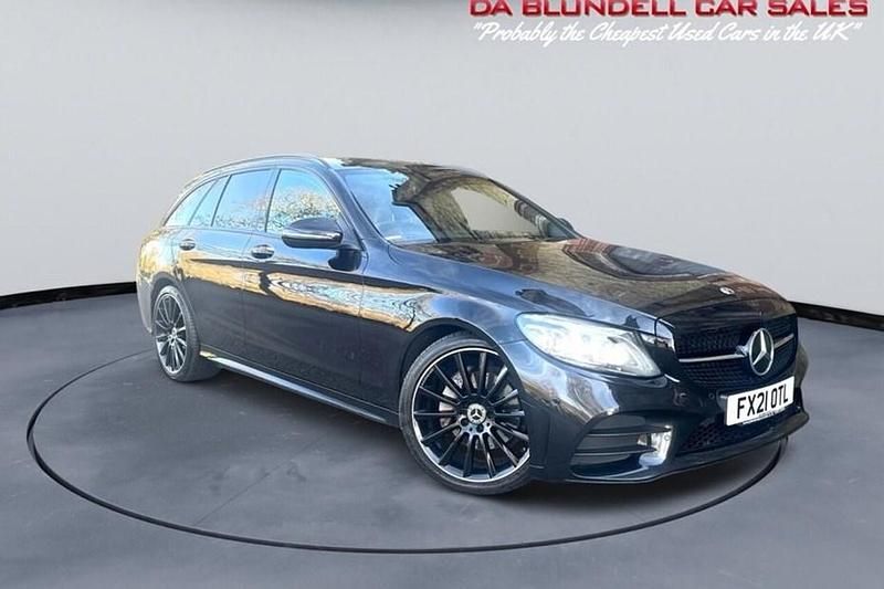 Black Used 2021 Mercedes C220 AMG Line Premium Estate | £17,450 (Fair price) - Image 1/1