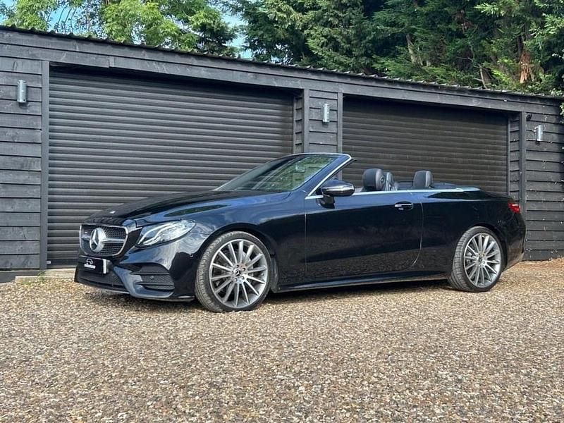 Used Mercedes E220 AMG Line Premium 194 HP (142 kW) 2018 Black Cabriolet