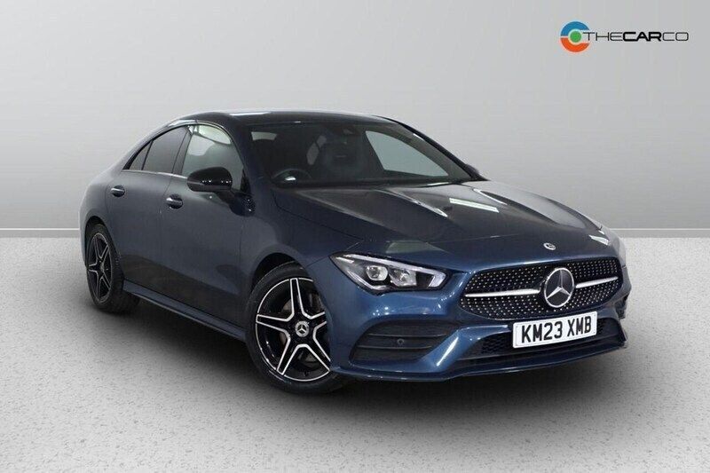 Blue Used 2023 Mercedes CLA200 AMG line Coupe | £24,475 (Good price) - Image 1/1