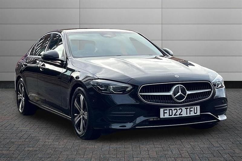 Obsidian black Used 2022 Mercedes C220 Sedan | £26,690 (Good price) - Image 1/4