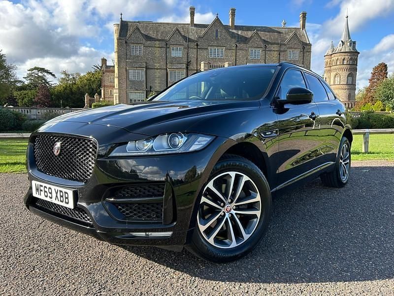 Santorini black Used 2019 Jaguar F-Pace R-Sport SUV | £23,995 (Fair price) - Image 1/3