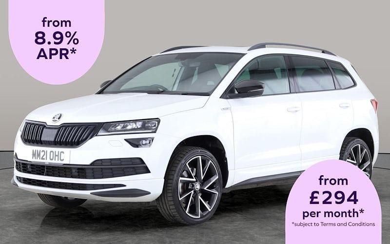 White Used 2021 Skoda Karoq SportLine SUV | £20,964 (Good price) - Image 1/3