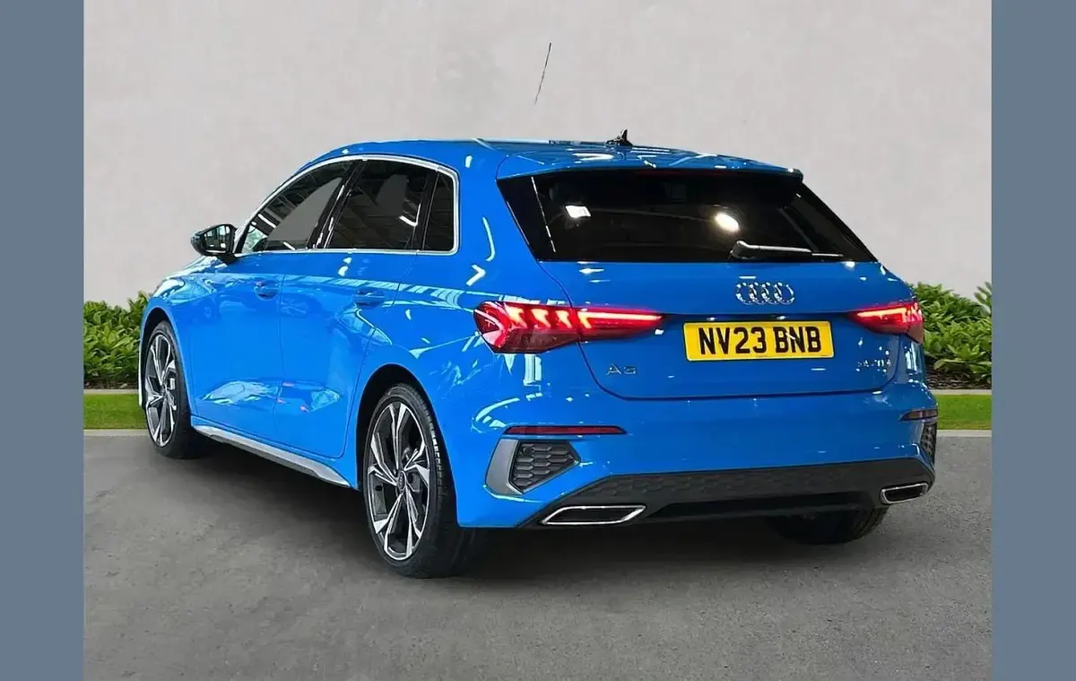 Used Audi A3 S-Line 147 HP (108 kW) 2023 Blue Sedan