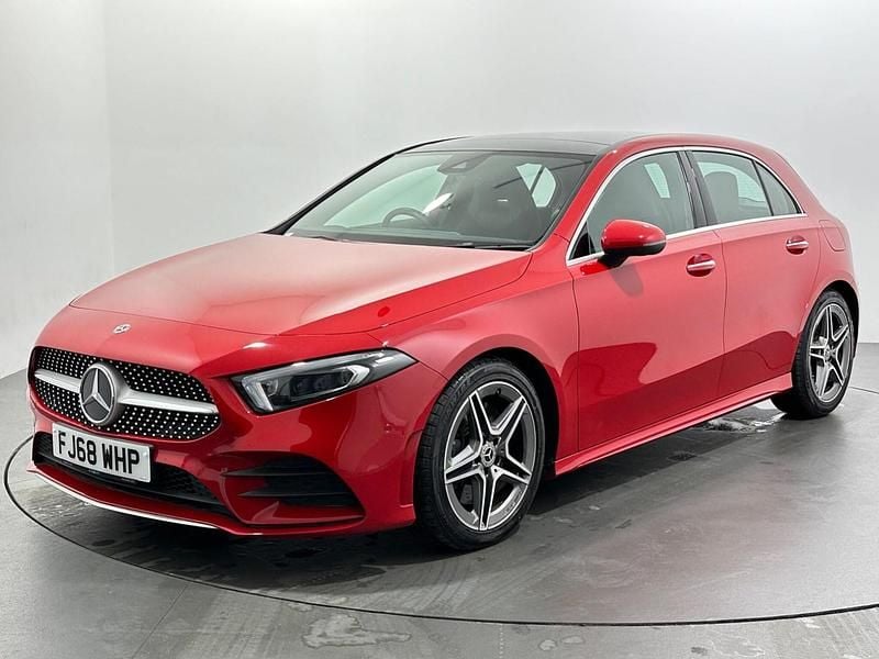 Used Mercedes A250 AMG Line Premium Plus 224 HP (164 kW) 2018 Red Hatchback