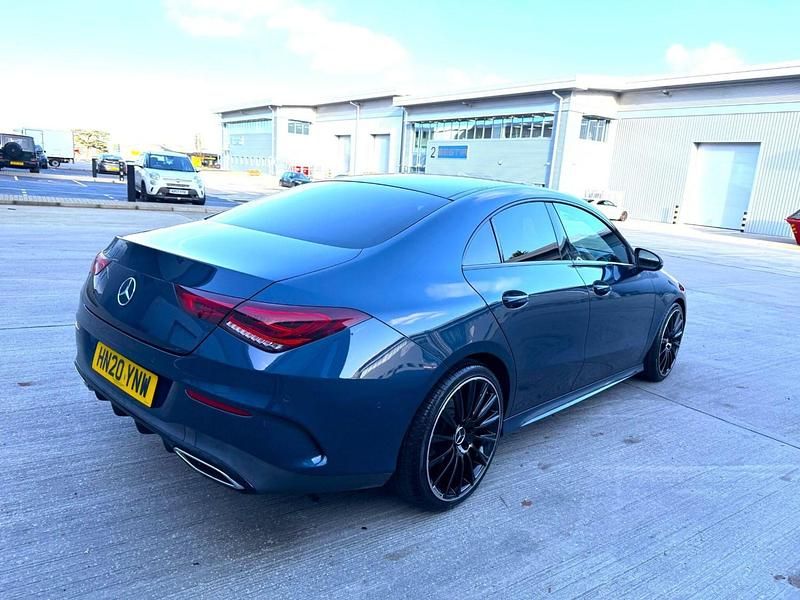 Used Mercedes CLA200 AMG Line Premium 163 HP (119 kW) 2020 Blue Coupe