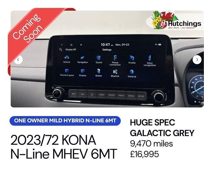 Used Hyundai Kona N Line 120 HP (88 kW) 2023 Grey SUV