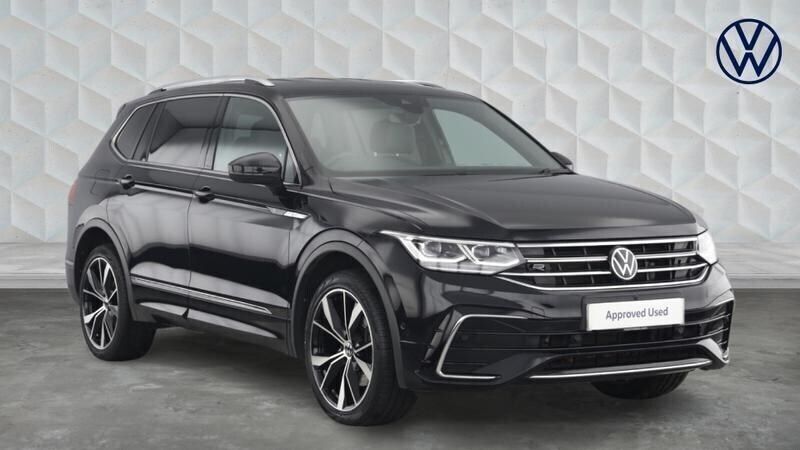 Black Used 2022 VW Tiguan Allspace R-line SUV | £32,824 (Expensive) - Image 1/4