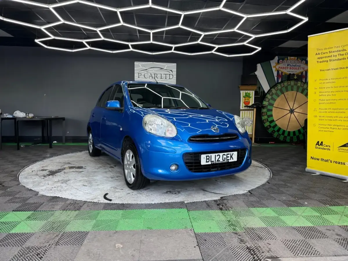 Begagnad Nissan Micra Acenta 98 HK (72 kW) 2012 Blå Halvkombi